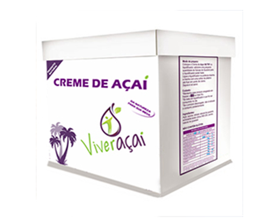 Caixa de Creme de Açaí - Distribuidora de Açaí Viver Açaí